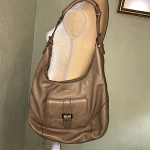 Calvin Klein Tan Leather Hobo Handbag